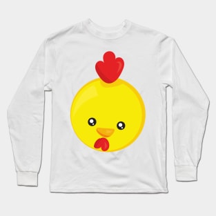 Cute Chicken, Baby Chicken, Chick, Rooster Long Sleeve T-Shirt